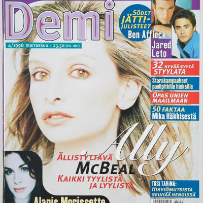 Demi-lehden kansikuva vuodelta 1998. Kannessa Calista Flockhart.
