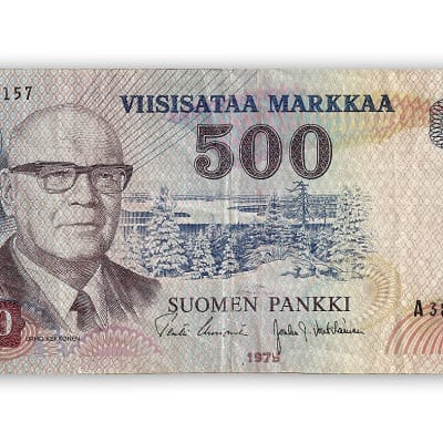 500 marks sedel från 1975.