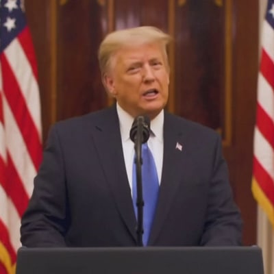 Trump håller avskedstal