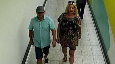 Polisen söker mannen och kvinnan på bilden.