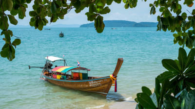 En bild på en båt i Thailand.