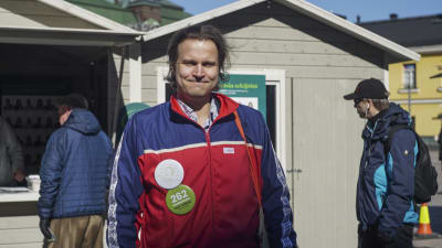 Riksdagsvalskandidat Ville-Veikko Rantamaula.