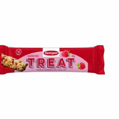 Tillbakadragandet gäller produkten Treat choklad, hallon och äppel-spannmålsstänger på 22 gram med bäst före-datum 3.8.2016.