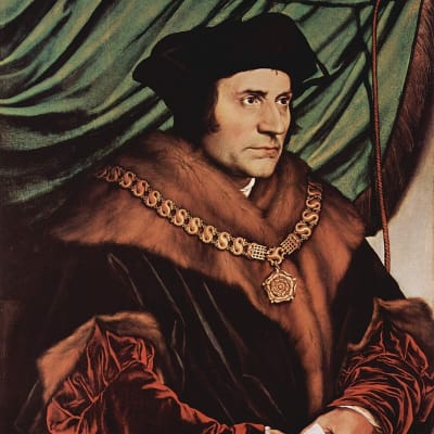 Den brittiske samhällsfilosofen Thomas More, avbildad av Hans Holbein d.y.