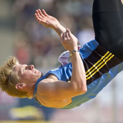 Otto Ylöstalo hoppar höjd, Kalevaspelen 2016.
