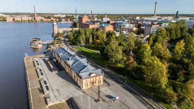 Drönarfoto vid Inre hamnen i Vasa