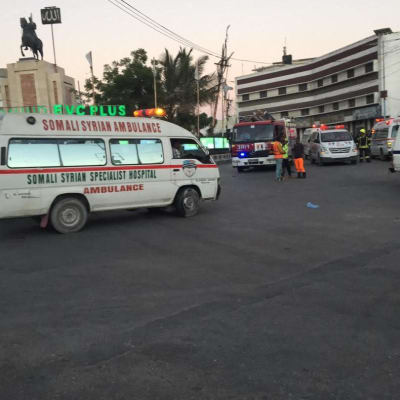 Somalian Mogadishussa käynnissä hyökkäys Afrik-hotelliin. 