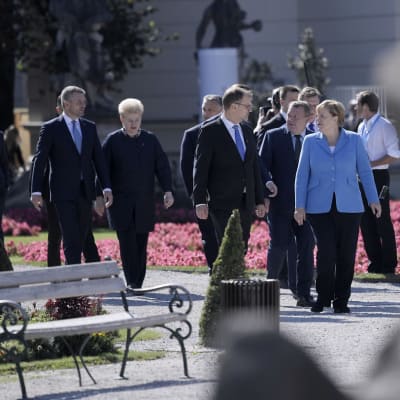 EU-johtajat Salzburgin huippukokouksessa 20.9.2018.