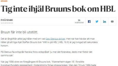 En text ur en insändare av Per-Erik Lönnfors.