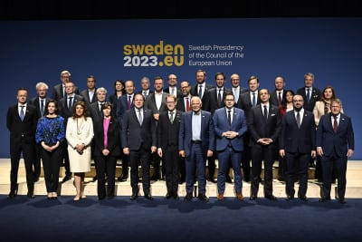 Gruppfoto av EU:s utrikesministrar 
