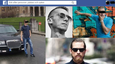 Ett montage med profilbilder från Facebook, de estniska försäljarna har hemliga profiler på Facebook.