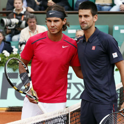 Rafael Nadal ja Novak Djokovic.