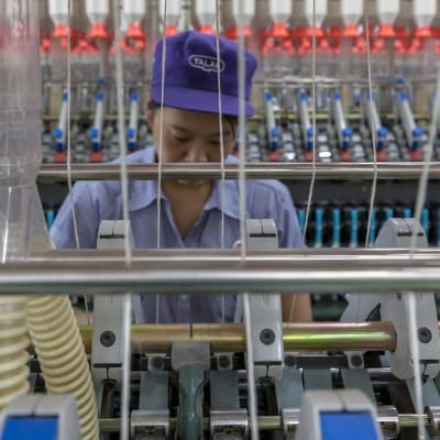 Tullikorotusten kohteeksi joutunut Talakin tekstiilitehdas Jiangsun maakunnassa.