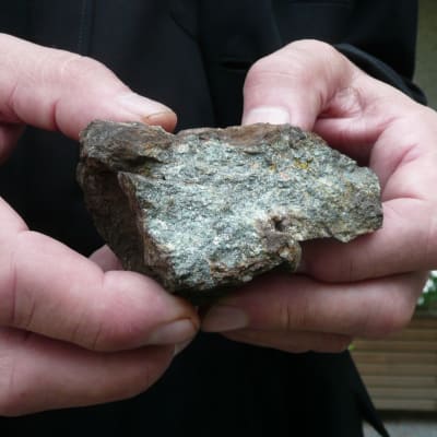 Toisen GTK:n malmilöytöjen 2008 pääpalkinnon voittanut kivinäyte Ypäjältä.