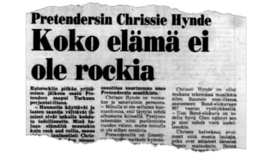 Ett tidningsurklipp från 1987 med nyheter om Ruisrock.
