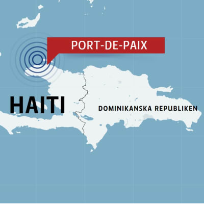 Karta över Haiti.