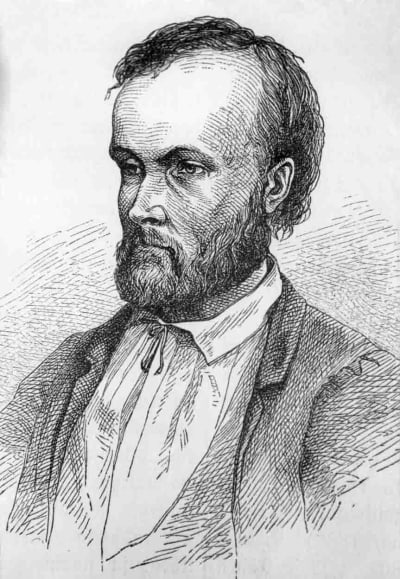 Porträtt av Aleksis Kivi (Albert Edelfelt, 1873)