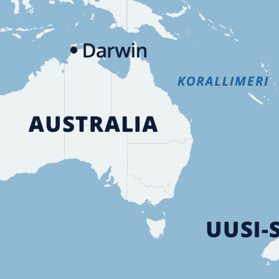 Kartalla Australia ja Uusi-Seelanti