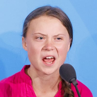 Greta Thunberg är märkbart upprörd då hon håller sitt tal på FN:s klimatmöte i New York.