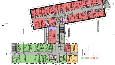 Karta över den nya vårdcampuset som planeras i närheten av Ekenäs sjukhus.