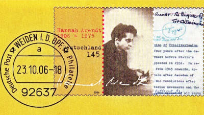 tyskt frimärke av Hannah Arendt