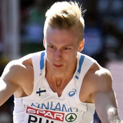 Kristian Pulli hoppar längd, EM 2018.
