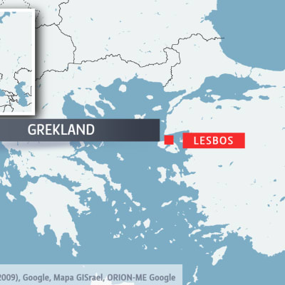 Ön Lesbos på karta.