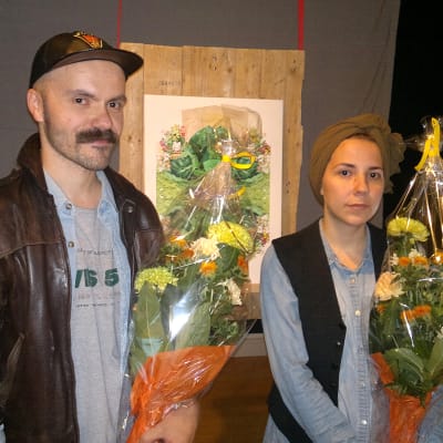 Vuoden nuori taiteilija 2014, Janne Nabb ja Maria Teeri.