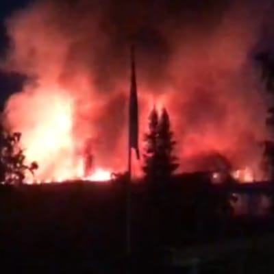 Tulipalo Savonlinnassa 26.6.2021.