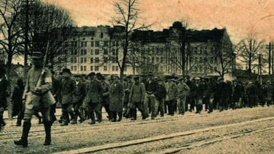 Röda fångar under striderna om  Viborg 1918