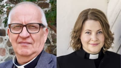 Två präster bredvid varandra.