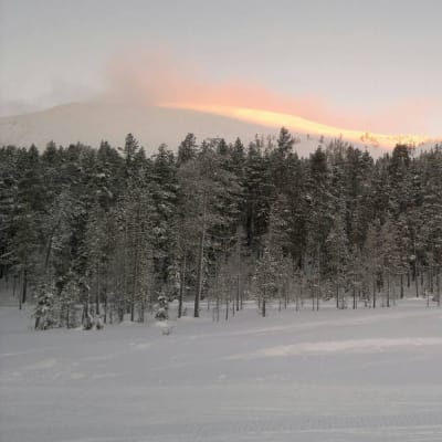 Vintersol över Kesänki.