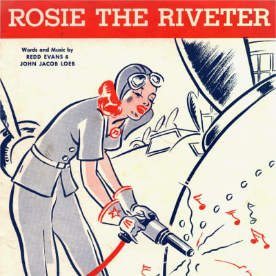 Skivfodral för låten Rosie the Riveter av The Four Vagabonds