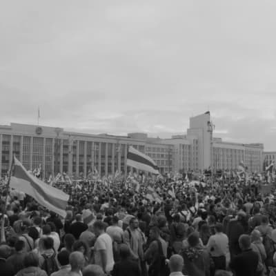 Demonstrationer mot presiden Lukashenko i Belarus.