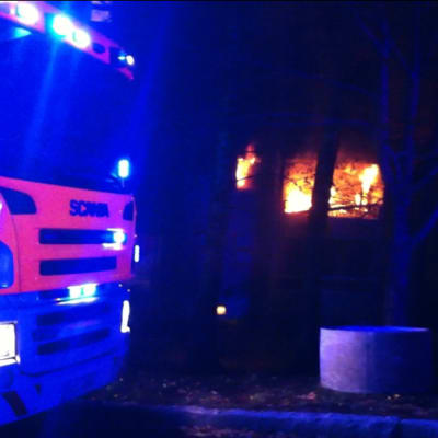Brand i Sockenbacka i Helsingfors.