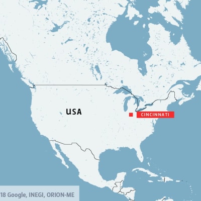 Karta över USA.