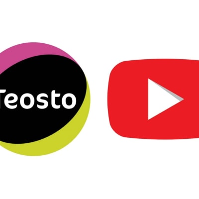 teostos och youtubes logon