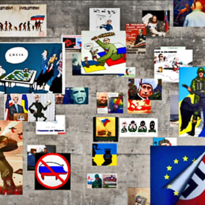 Exempel på propaganda bilder från Ukrainakrisen