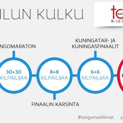 Tangomarkkinat 2015 -laulukilpailun eteneminen