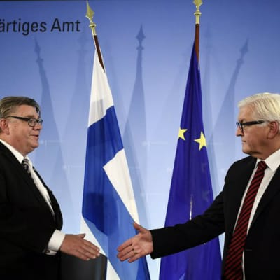 Utrikesministrarna Timo Soni, Finland och Frank-Walter Steinmeier, Tyskland