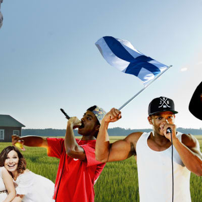 Photoshoppad bild av finska kändisar, radio x3m.