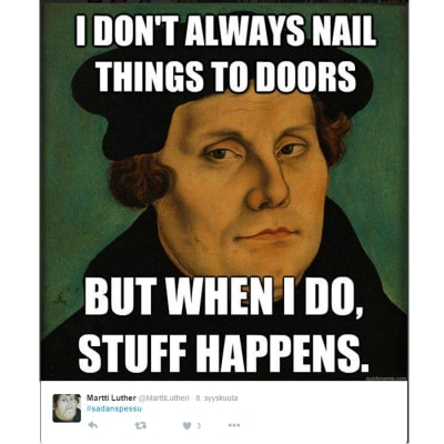 #ue2lalu-twitterprojektiin liittyvä kuva. martti lutherin tililtä