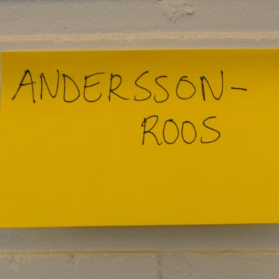 Dubbelnamnet Andersson-Roos.