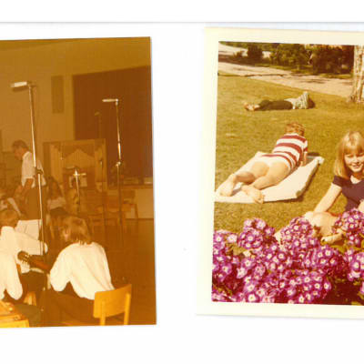 Ann-Catrin Wulff på Martin Wegeliusinstitutets sommarkurs sommaren 1971 på SÖFF i Yttermark. På bilden till vänster dirigerar Harald Andersén.