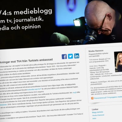 Skärmdump från TV4:s medieblogg.