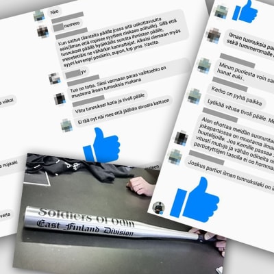Skärmdumpar av diskussioner på Soldiers of Odins privata facebookgrupper.