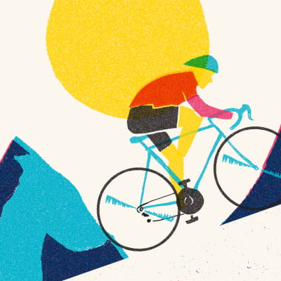 "Scalatore", illustration ur Johan Tell bok En Cyklo Pedi