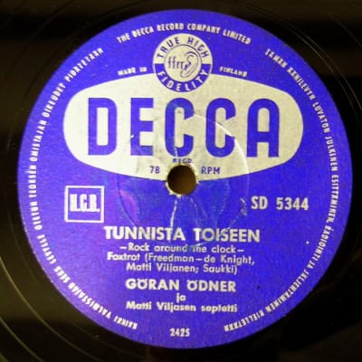 Göran Ödnerin laulaman Tunnista toiseen äänilevyn etiketti (2006).