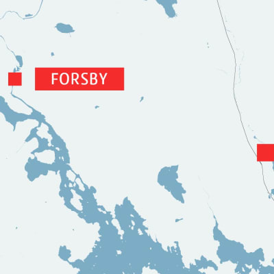 karta över Forsby och Lovisa.