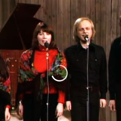 Agit-Prop laulaa ohjelmassa Sydämet saata hehkumaan vuonna 1975.